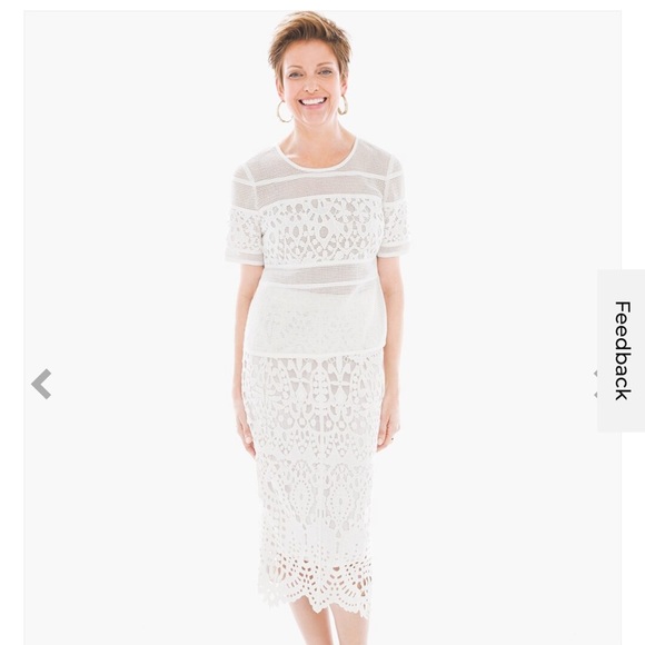 Chico’s NWT Black Label Midi Lace Skirt size 0= Small=size 4 - Picture 4 of 14